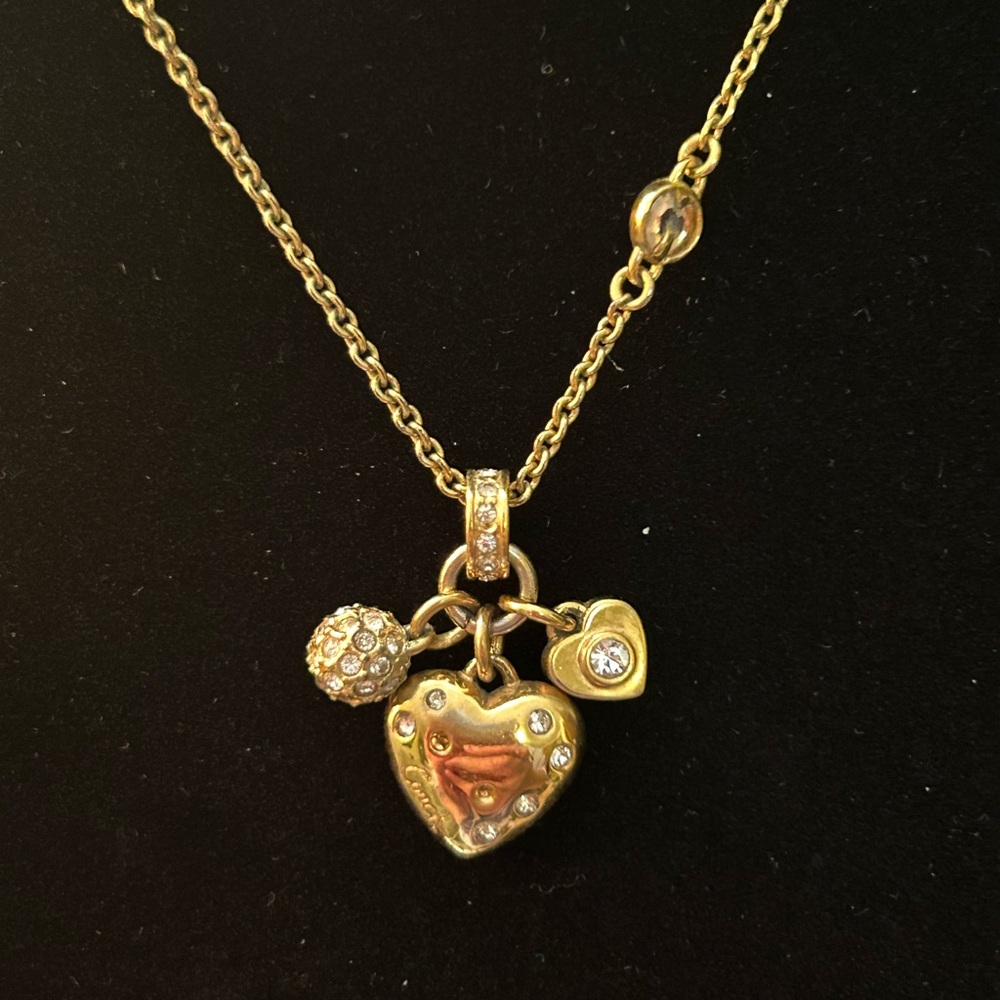 Coach Gold Heart Charm Necklace - Picture 2 of 7